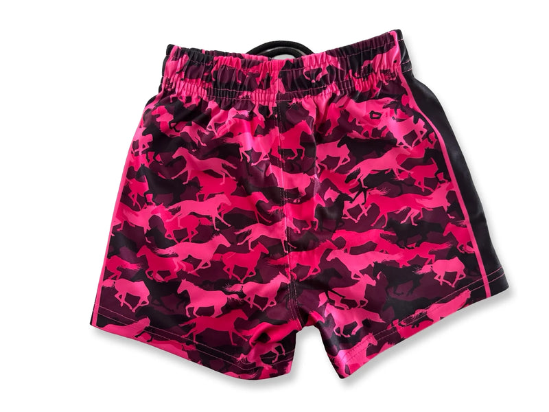 AFS 'PINK HORSES' - Footy Shorts (with pockets)