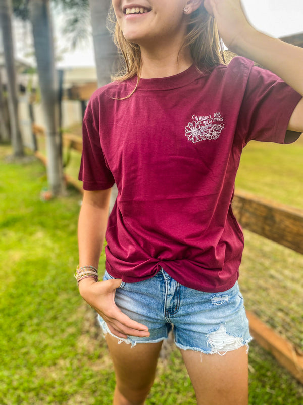 W&W Outback Loose Fit  T-shirt - Maroon