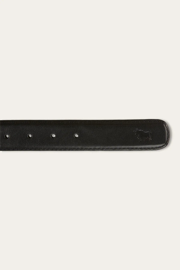 RINGERS WESTERN Elkhorn Belt- Black/ Silver