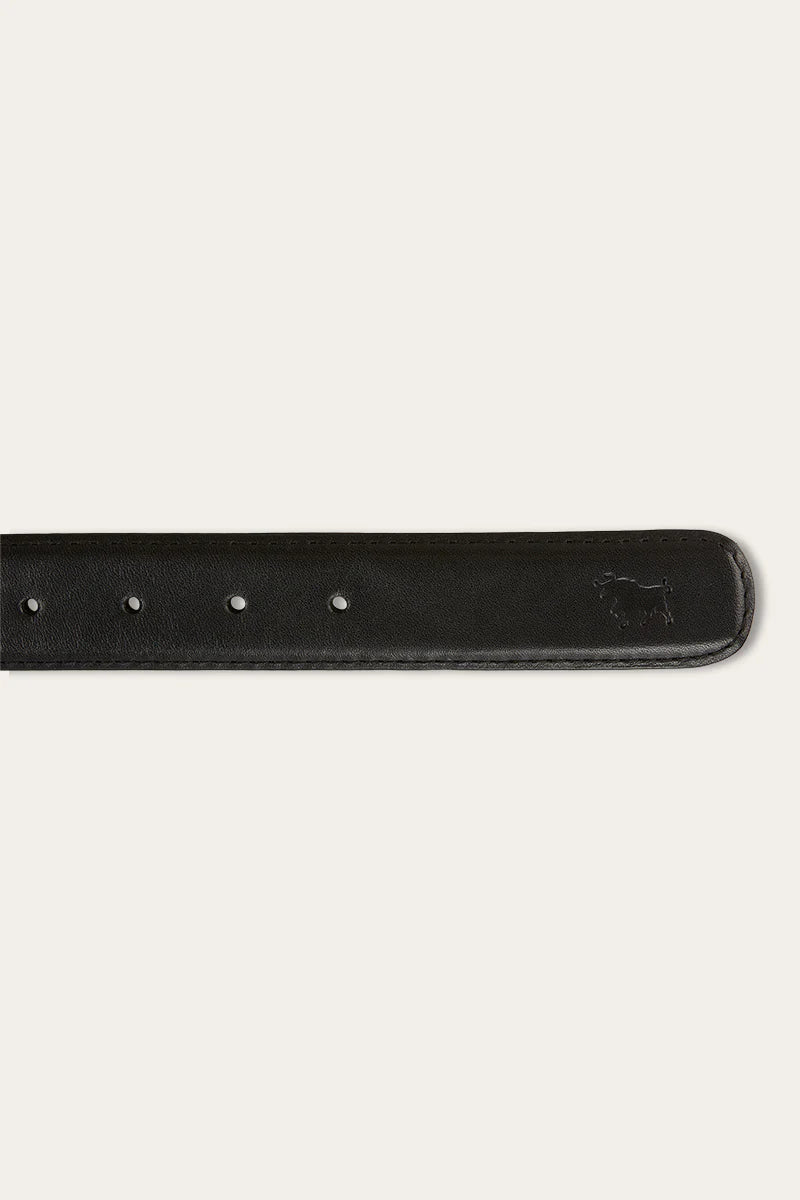 RINGERS WESTERN Elkhorn Belt- Black/ Silver
