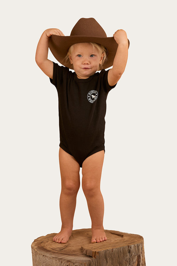 RINGERS WESTERN Ringers Babies Short Sleeve Romper - Black (Copy)