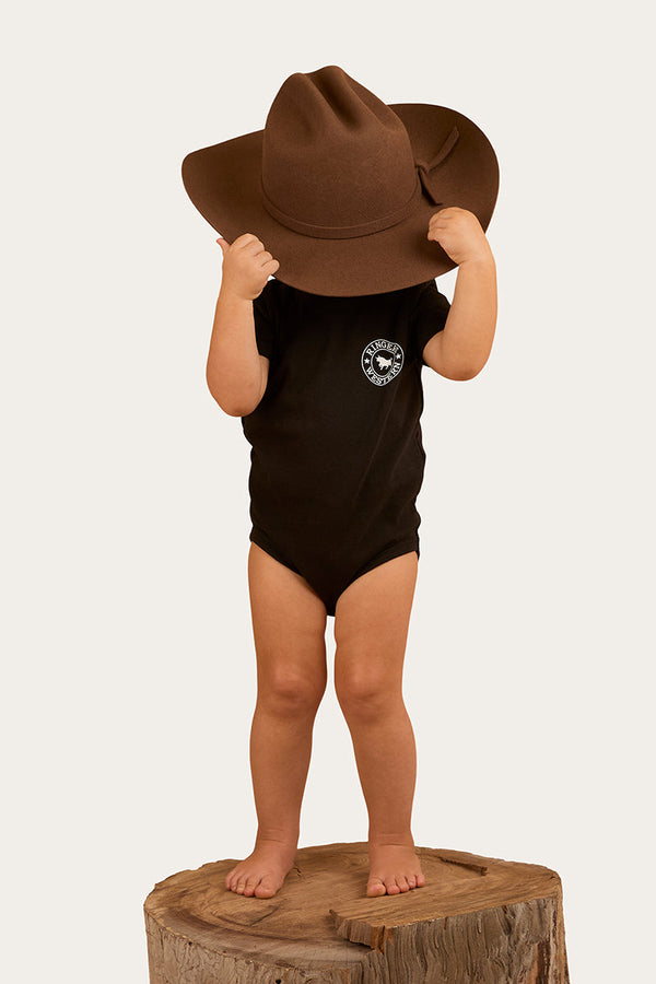 RINGERS WESTERN Ringers Babies Short Sleeve Romper - Black (Copy)