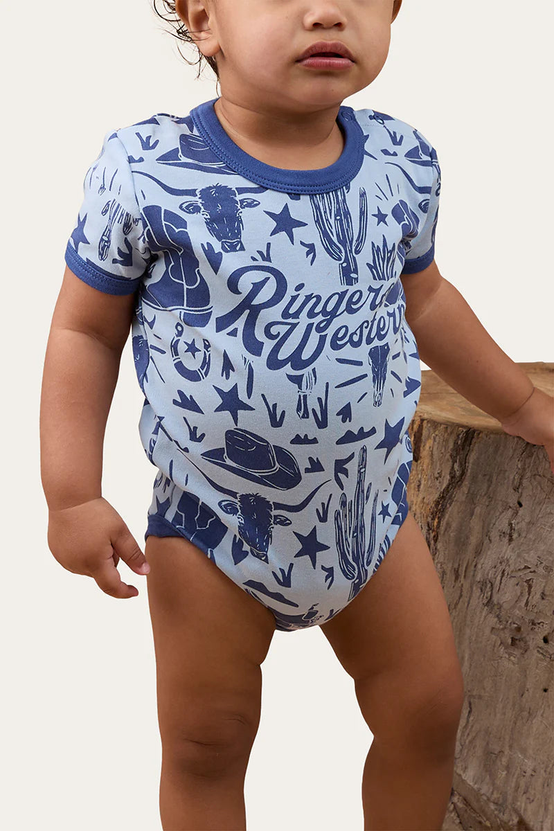 RINGERS WESTERN Boot Scootin Babies Romper - Dusk