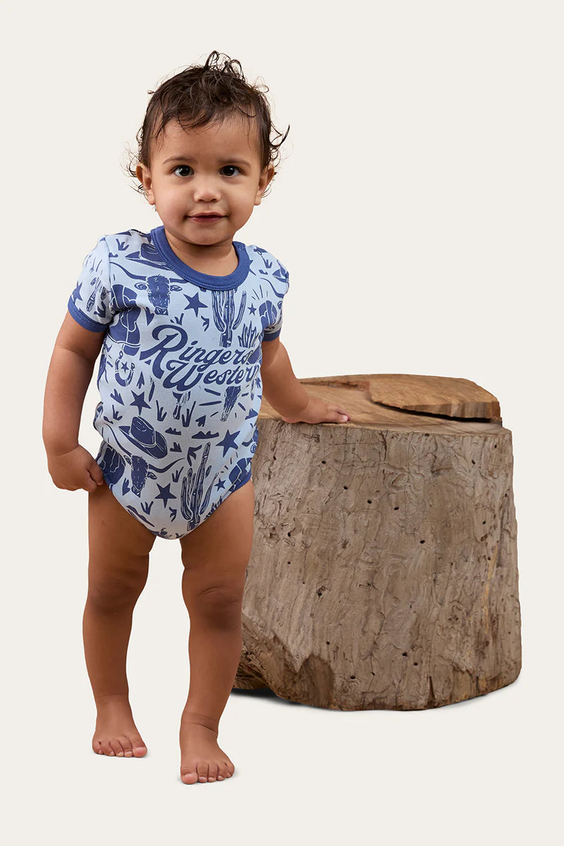 RINGERS WESTERN Boot Scootin Babies Romper - Dusk