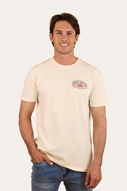 RINGERS WESTERN - Bars Best Mans Stock Fit T-Shirt - Off White