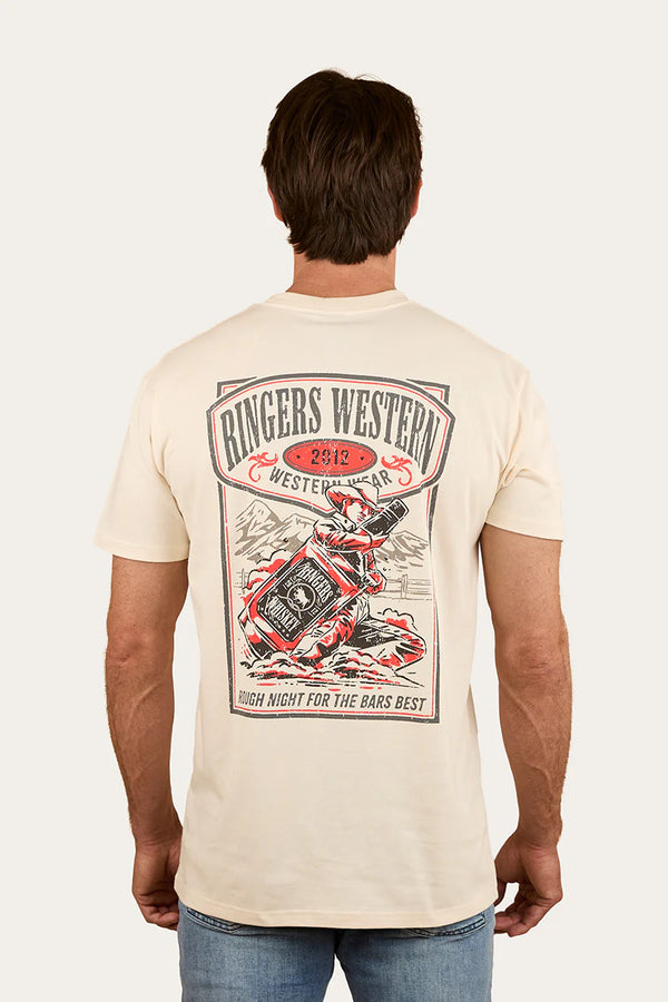 RINGERS WESTERN - Bars Best Mans Stock Fit T-Shirt - Off White