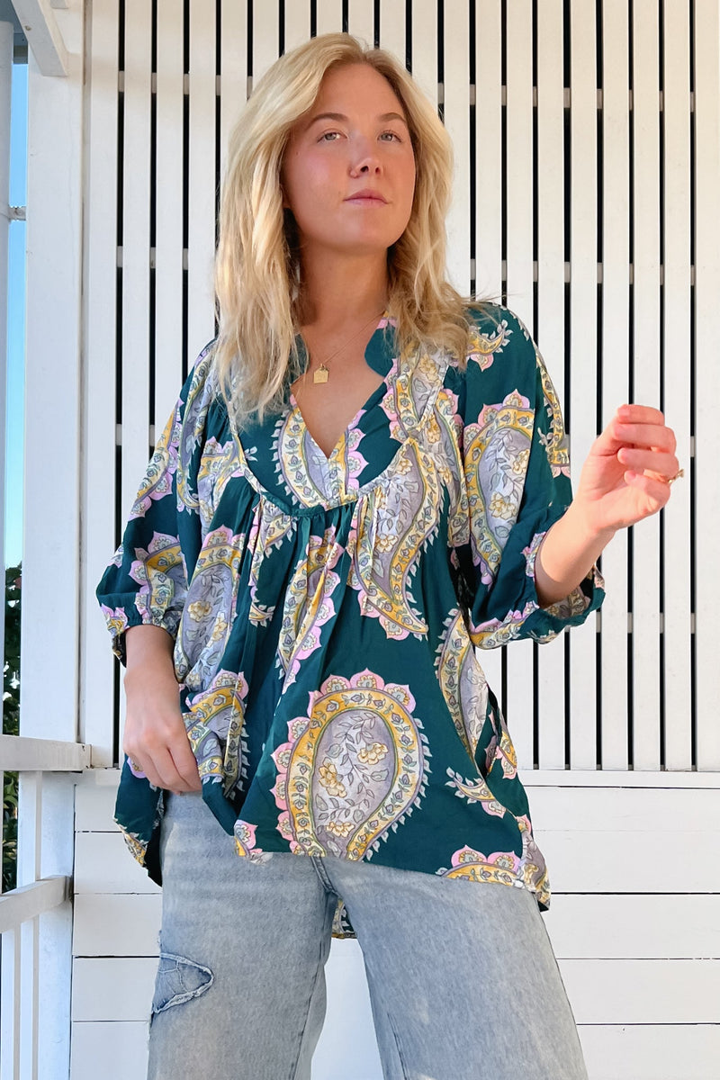 Mahala Print Boheme Blouse - Jaase