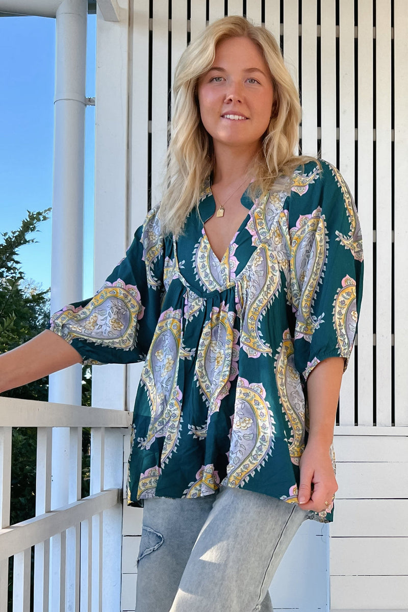 Mahala Print Boheme Blouse - Jaase