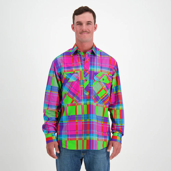 Coastal Cowboys - Static Mens Half Button Workshirt