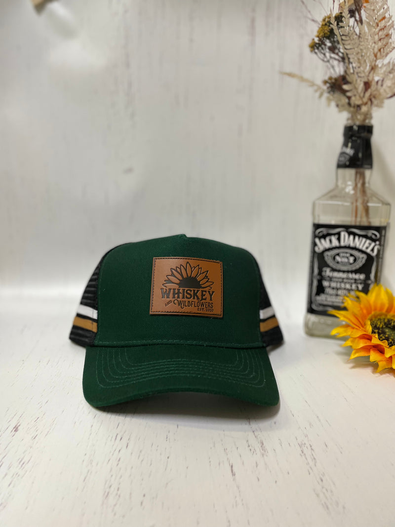 W&W Emerald White and Light Brown Trucker Cap DEC