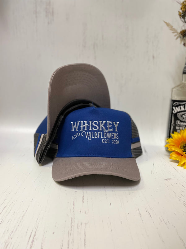 W&W Royal Blue & Dark Grey Trucker Cap DEC