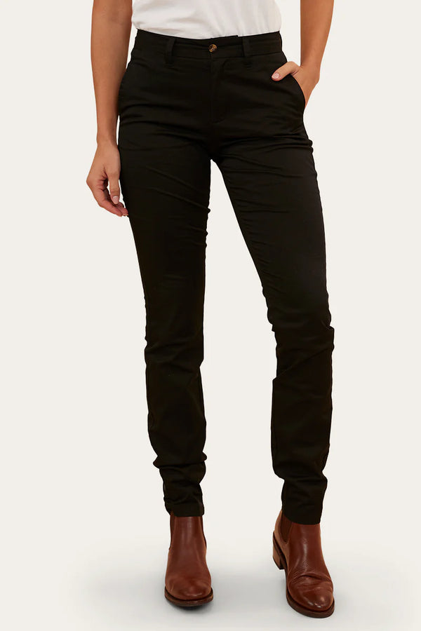 RINGERS WESTERN Samford Womens Slim Chino Pant - Black