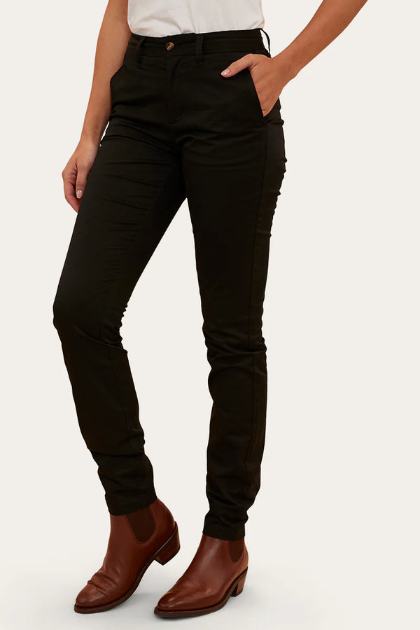 RINGERS WESTERN Samford Womens Slim Chino Pant - Black