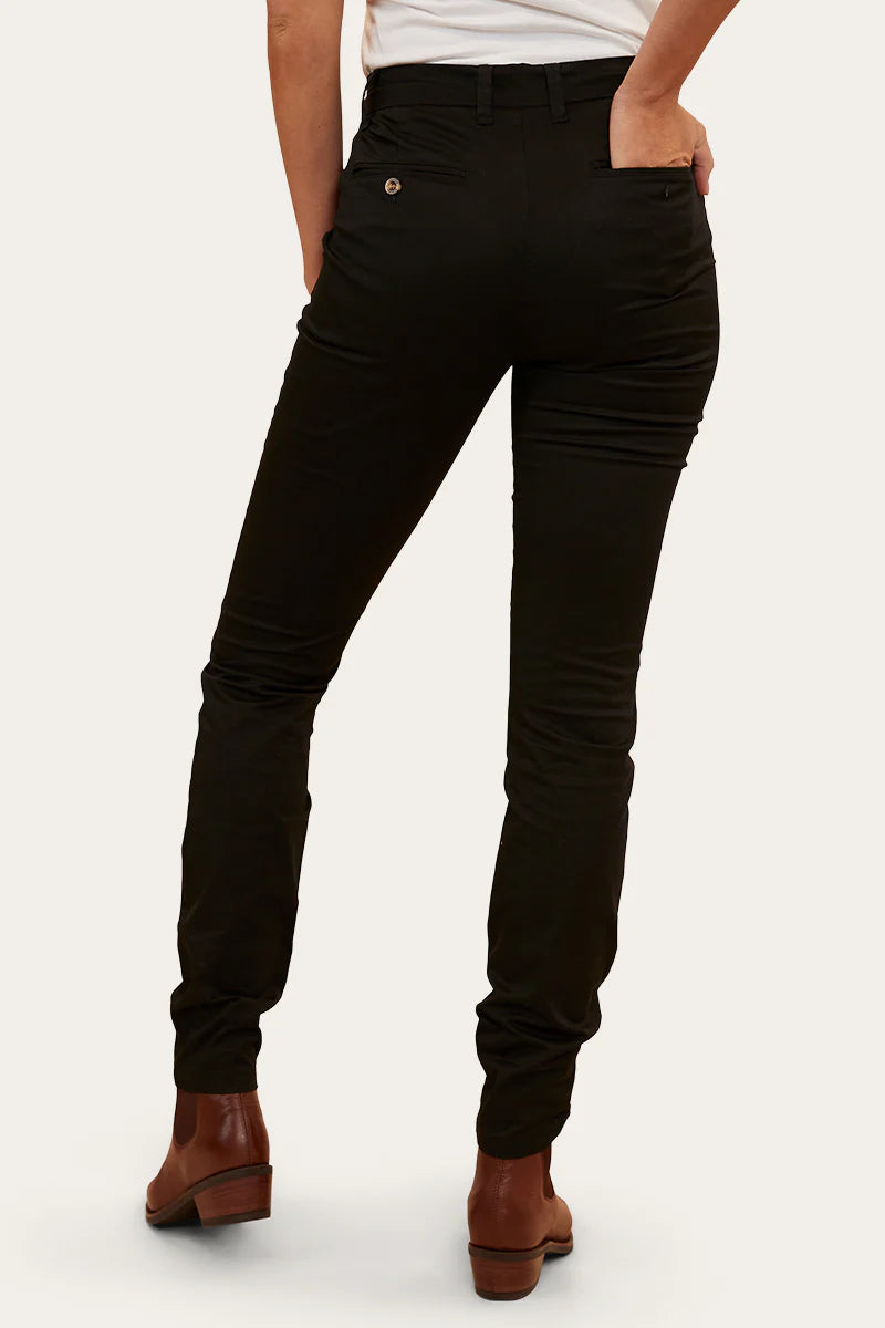 RINGERS WESTERN Samford Womens Slim Chino Pant - Black