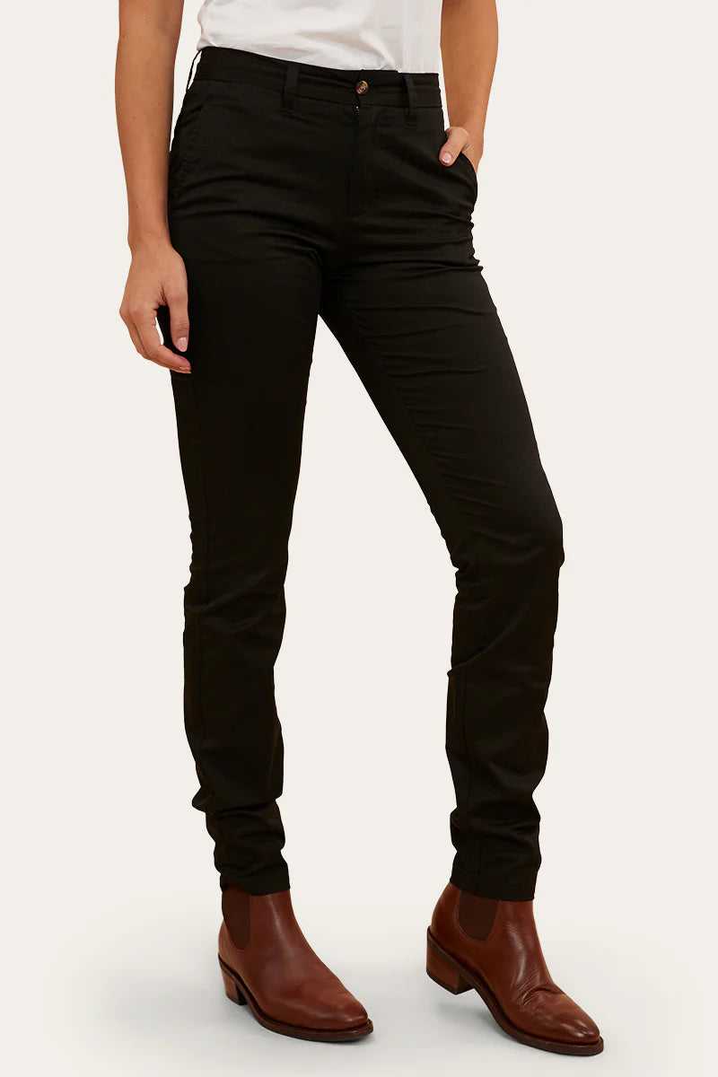 RINGERS WESTERN Samford Womens Slim Chino Pant - Black