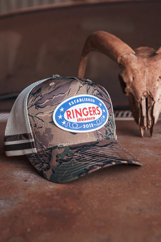 RINGERS WESTERN Shooter Deep Fit Trucker Cap - Camo