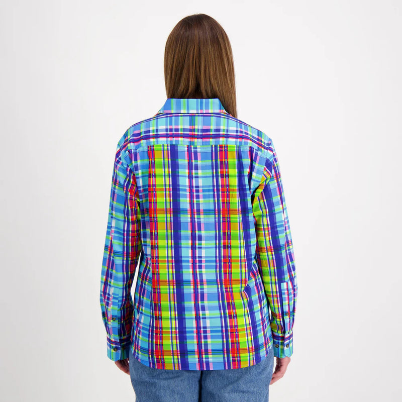 Coastal Cowboys - Cheques Women's Half Button Workshirt