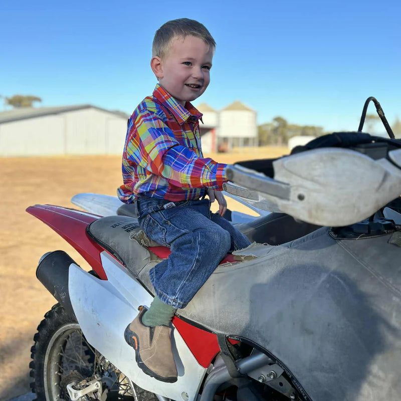 Coastal Cowboy - Checkmate Kids Long Sleeve Workshirt