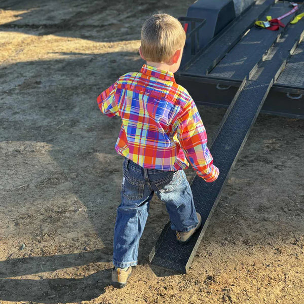 Coastal Cowboy - Checkmate Kids Long Sleeve Workshirt