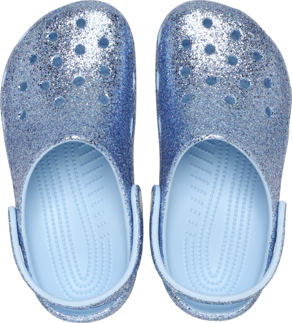 TODDLER CLASSIC CLOG - Blue Frost Chunky Glitter