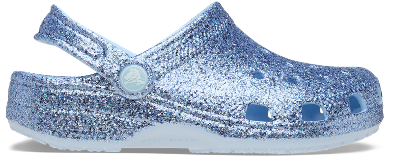TODDLER CLASSIC CLOG - Blue Frost Chunky Glitter