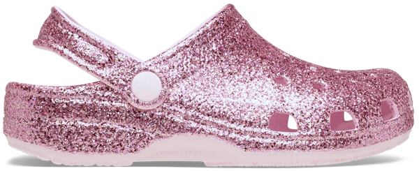 TODDLER CLASSIC CLOG - Pink Chunky Glitter