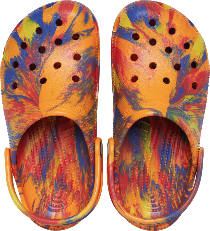 KIDS CLASSIC MARBLED CLOG - Orange Zing / Multi