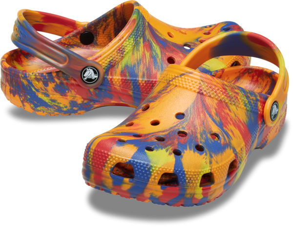 KIDS CLASSIC MARBLED CLOG - Orange Zing / Multi