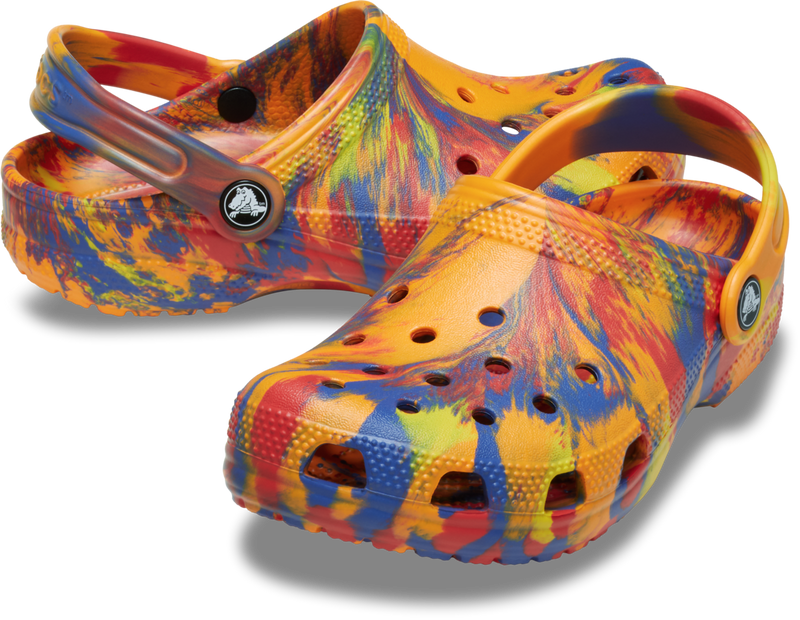 KIDS CLASSIC MARBLED CLOG - Orange Zing / Multi