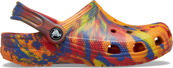TODDLER CLASSIC MARBLED CLOG - Orange Zing / Multi