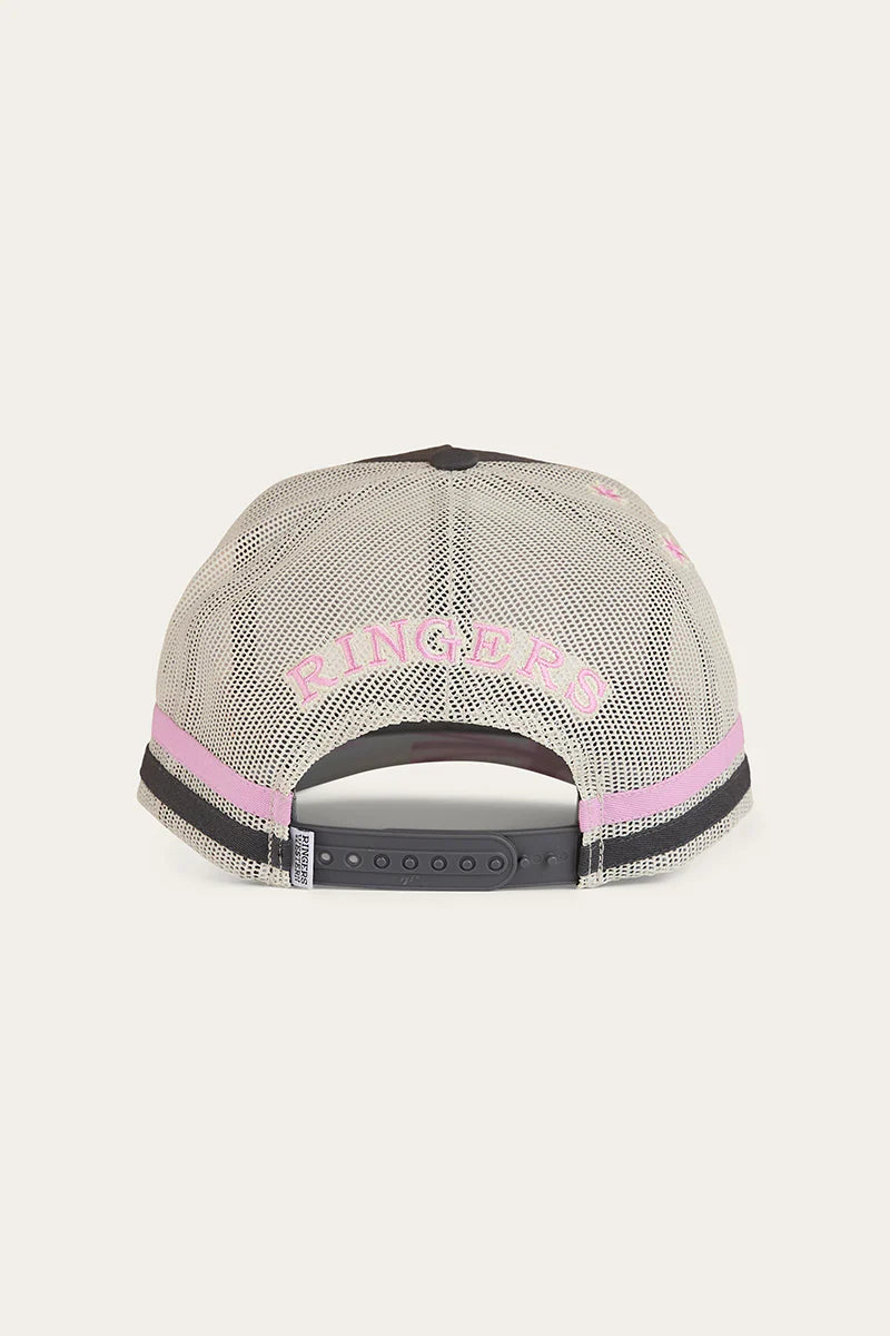 RINGERS WESTERN Country Club Deep Fit Trucker Cap - Ballet Pink / Charcoal