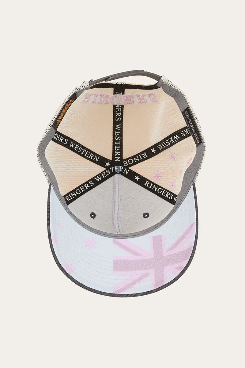 RINGERS WESTERN Country Club Deep Fit Trucker Cap - Ballet Pink / Charcoal
