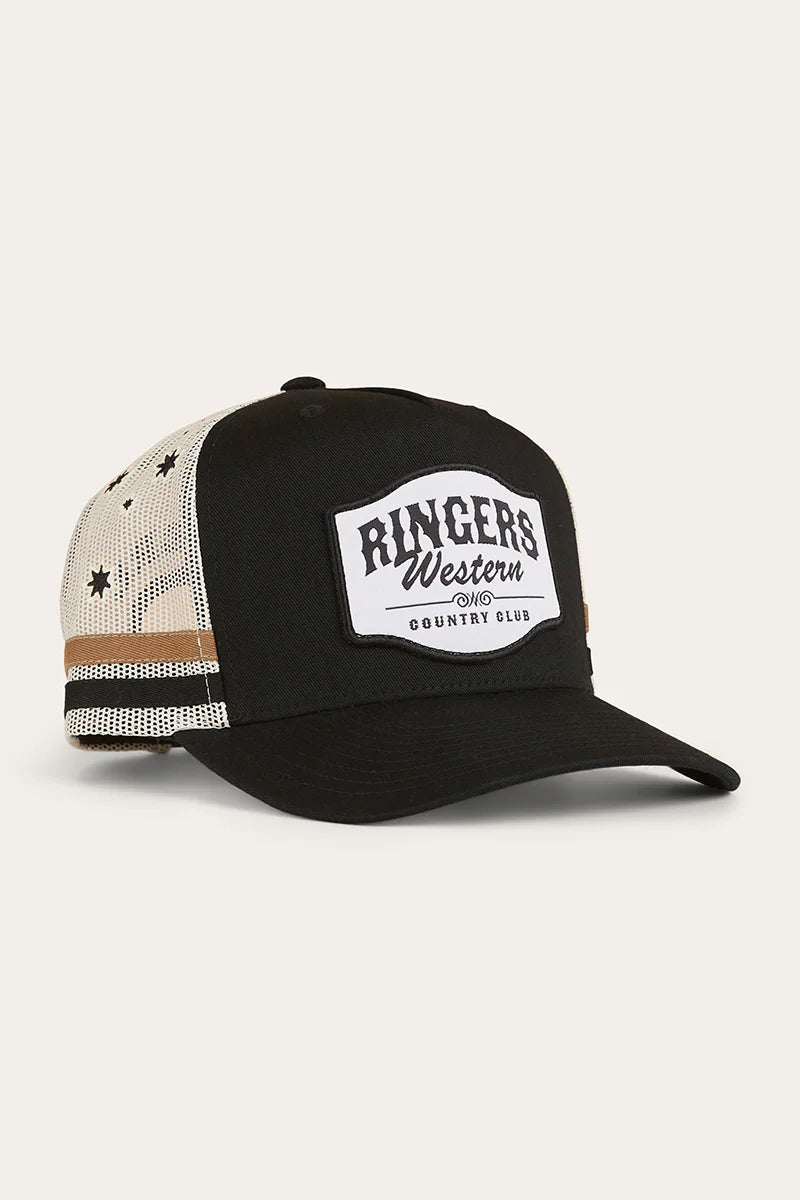 RINGERS WESTERN Country Club Deep Fit Trucker Cap - Black