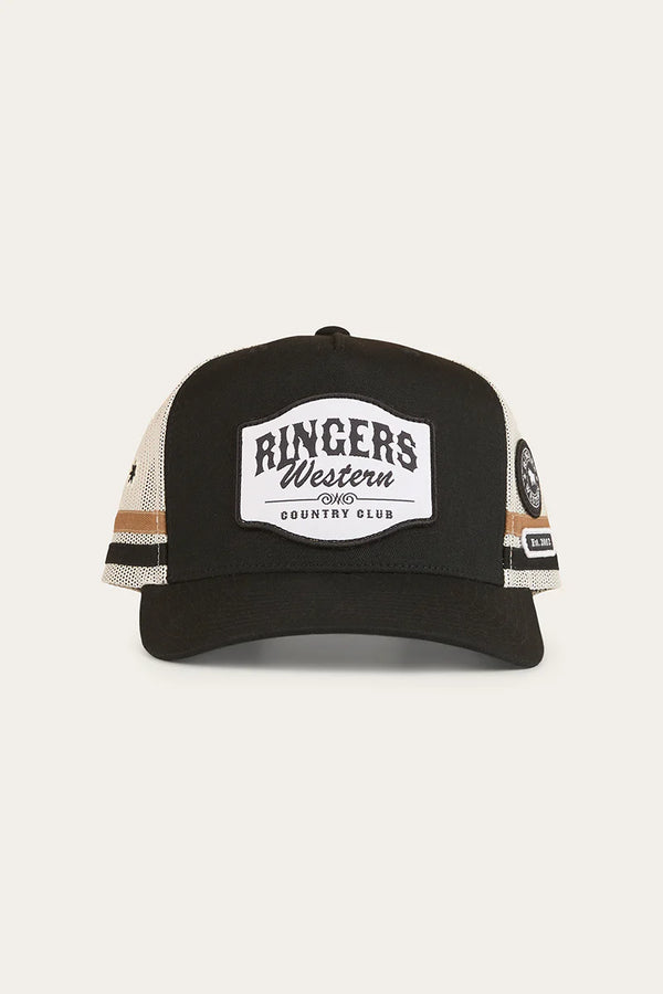 RINGERS WESTERN Country Club Deep Fit Trucker Cap - Black