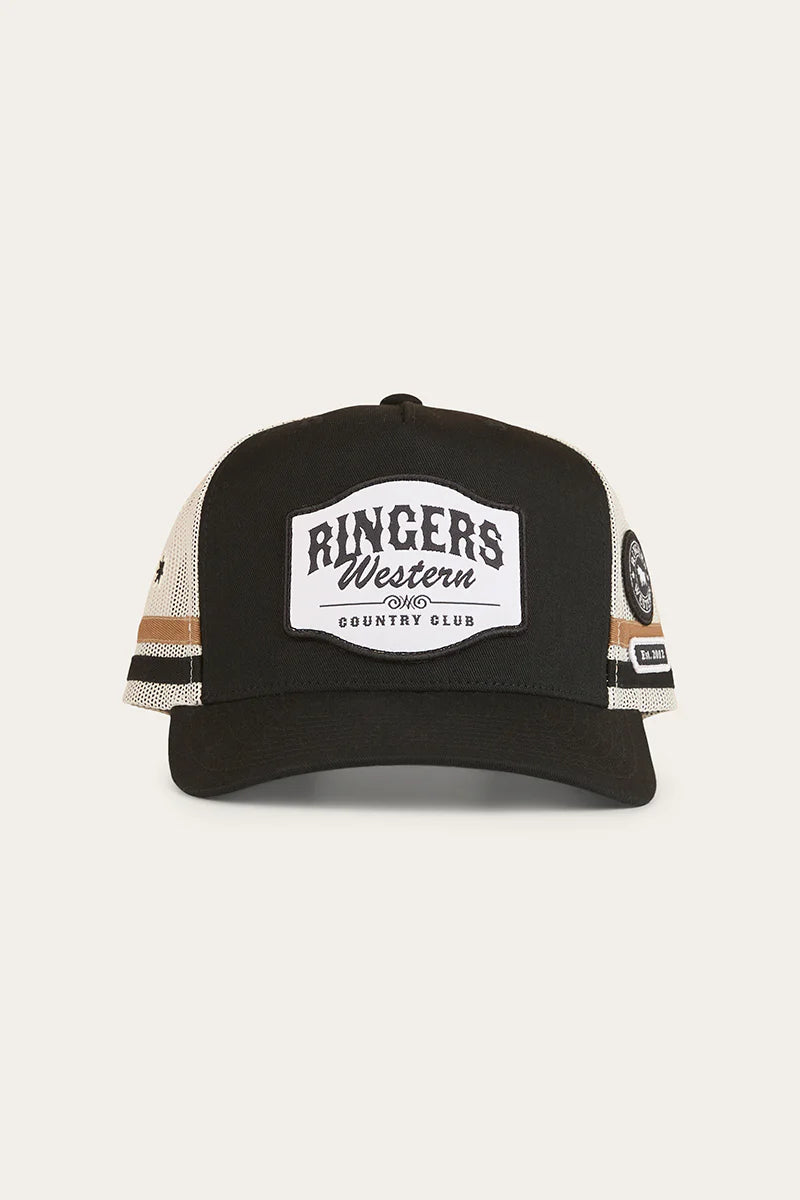RINGERS WESTERN Country Club Deep Fit Trucker Cap - Black