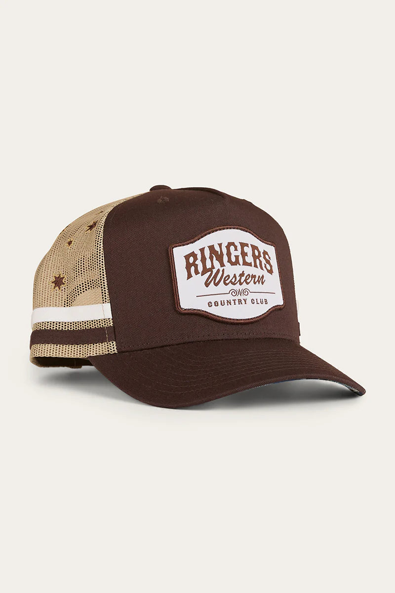 RINGERS WESTERN Country Club Deep Fit Trucker Cap - Saddle Brown