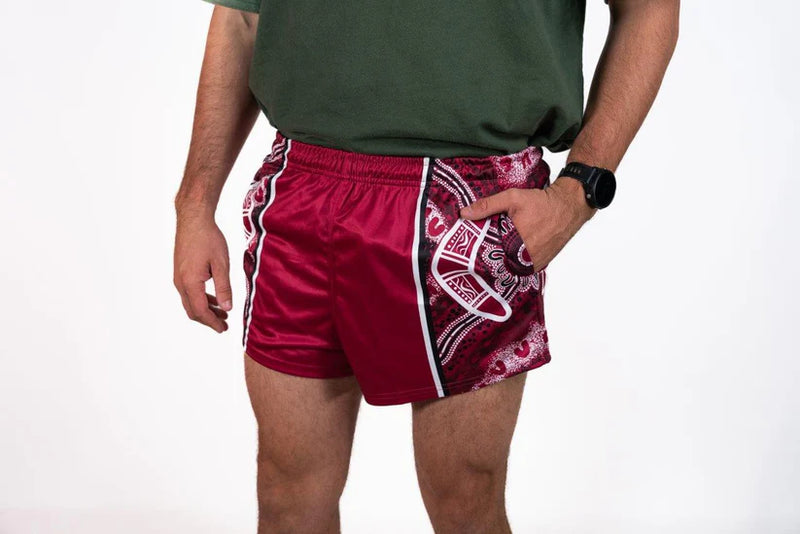 AFS "MAROON BOOMERANG" Footy Shorts (With Pockets)