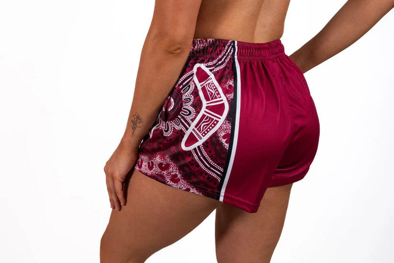 AFS "MAROON BOOMERANG" Footy Shorts (With Pockets)