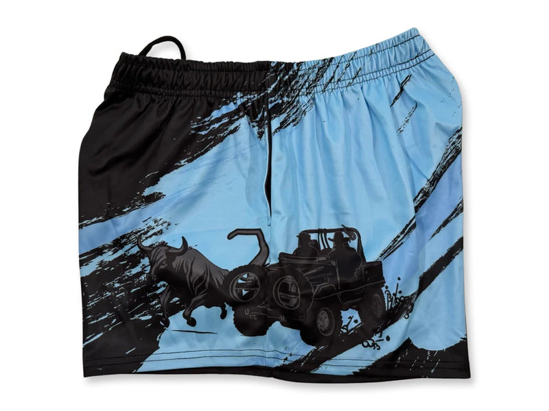 AFS "Blue/Black Bull" Footy Shorts (With Pockets)