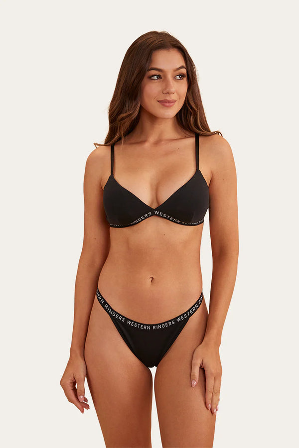 RINGERS WESTERN Elsie Womens Triangle Bralette - Black