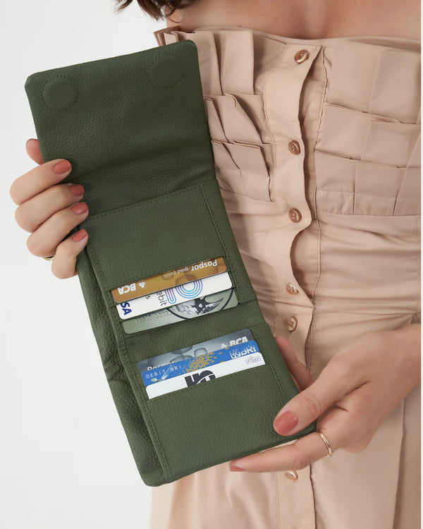 Bare Leather - Minnie Purse / Olive Pebble