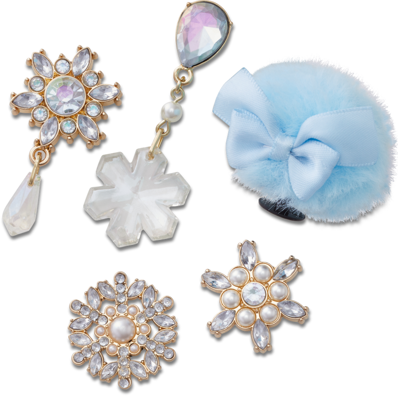 CROCS Jibbitz™ Shoe Charms - Elevated Snowflake and Puff 5 Pack