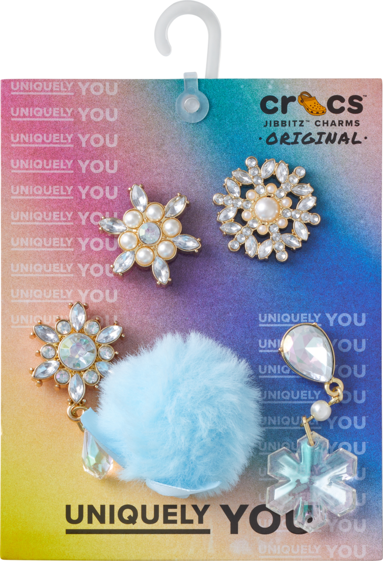CROCS Jibbitz™ Shoe Charms - Elevated Snowflake and Puff 5 Pack