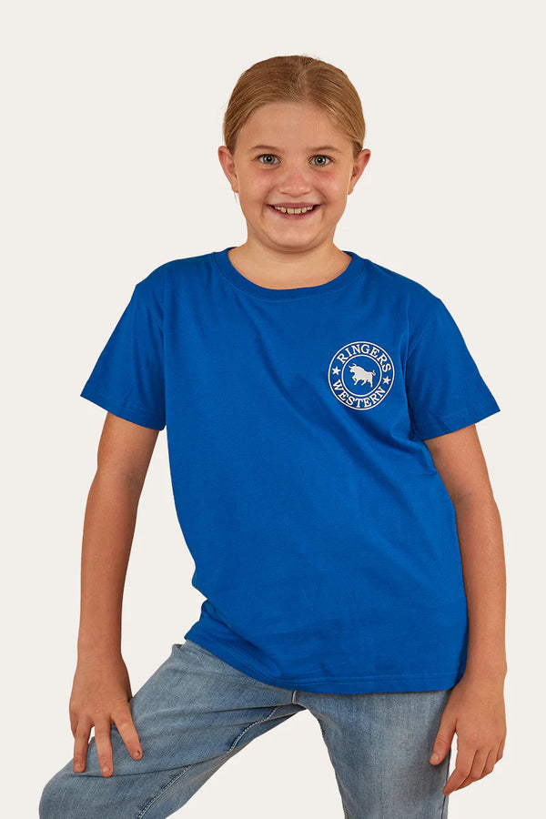 Signature Bull Kids Classic T-Shirt- Snorkel Blue/White
