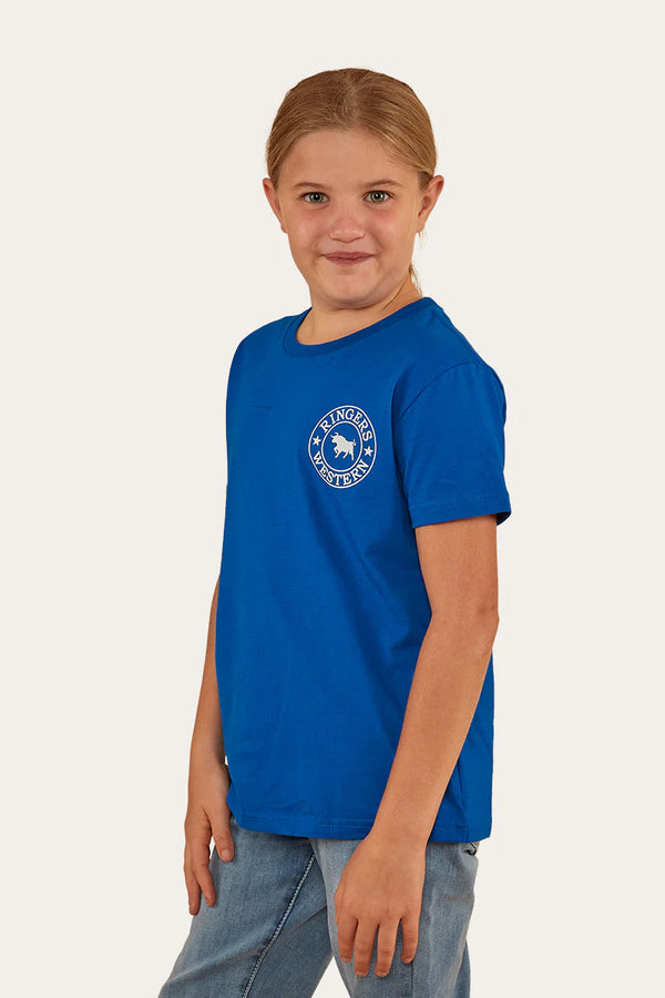 Signature Bull Kids Classic T-Shirt- Snorkel Blue/White