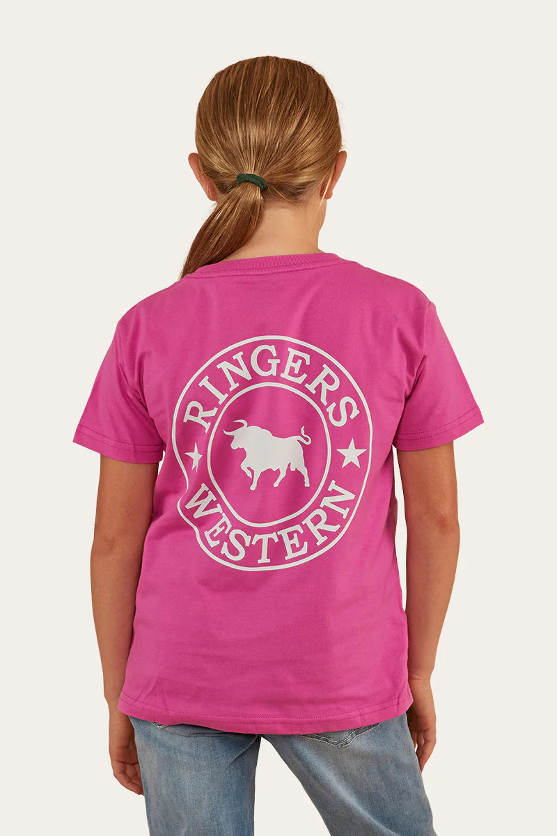 RINGERS WESTERN Signature Bull Kids Classic T-Shirt - Candy/White