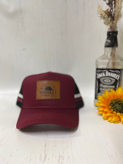 W&W Maroon and White Trucker Cap DEC