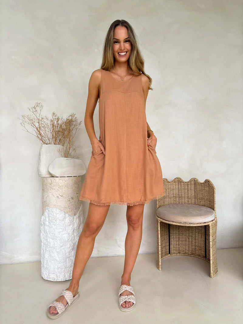 MYLK The Label - Freya Dress - Caramel