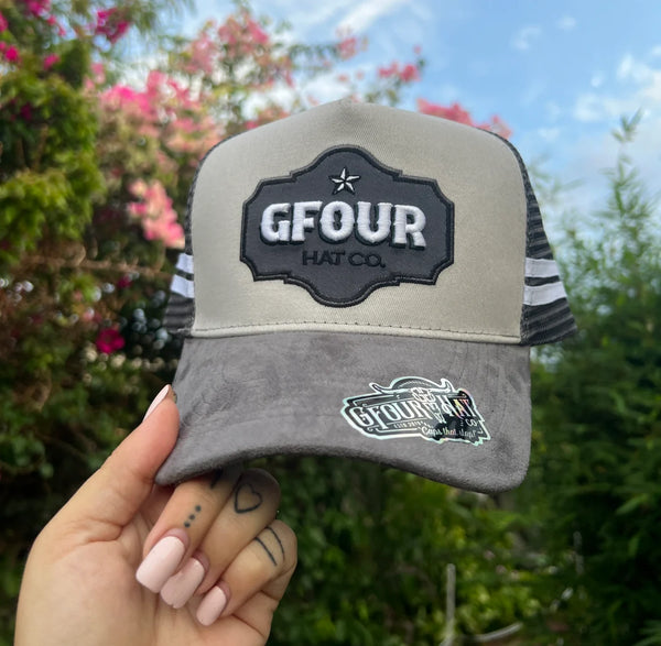 GFour Grey Suede "Christian" - Grey Deep Fit Trucker