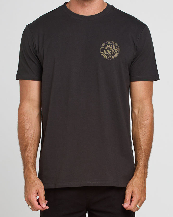The Mad Hueys CHECKERED HUEYS | SS TEE - VINTAGE BLACK